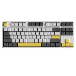 Ajazz AK873 TKL Mechanical Keyboard as variant: Dawn White / Ajazz AS Green Linear