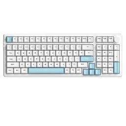 Ajazz AK992 Hot-swappable Mechanical Keyboard as variant: White Blue / Clicky Switch / Wireless & No Backlit