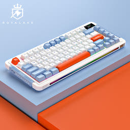 RoyalAxe L75 Mechanical Keyboard with TFT Display as variant: Blue / TTC Titan Heart Linear