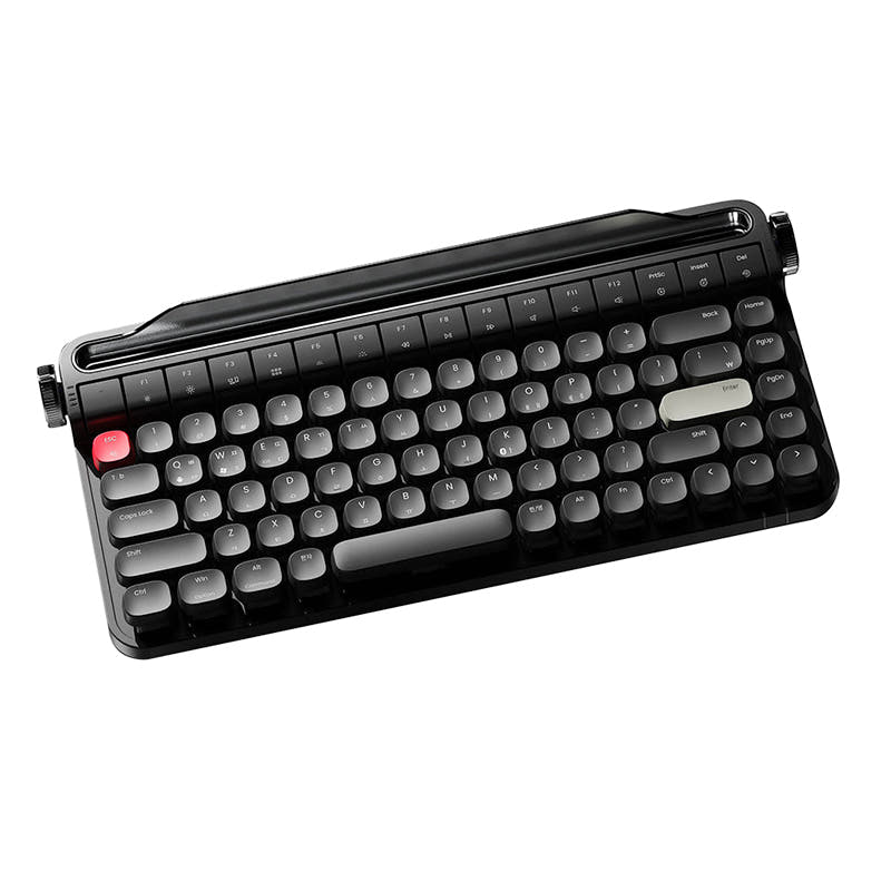 ACGAM ACTTO B703 Wireless Typewriter Retro Mechanical Keyboard Black / LED / Outemu Blue Clicky