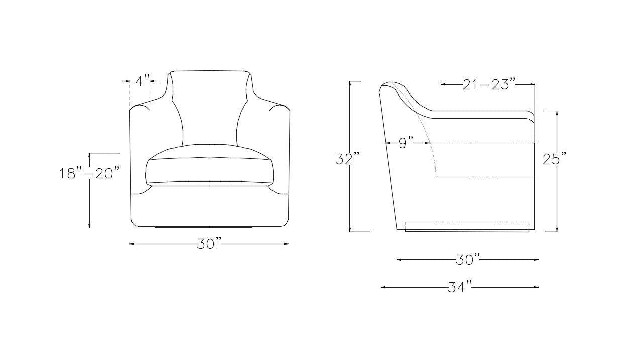 Luca chair Details & Dimensions | Clad Home