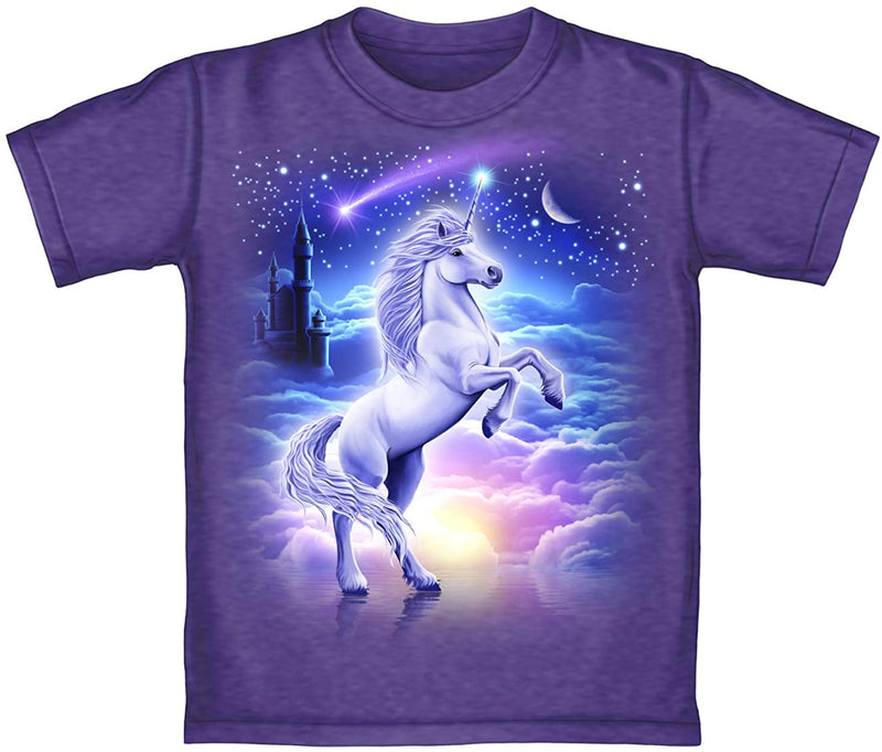 Unicorn Kingdom Purple Youth Tee Shirt (Medium 8/10