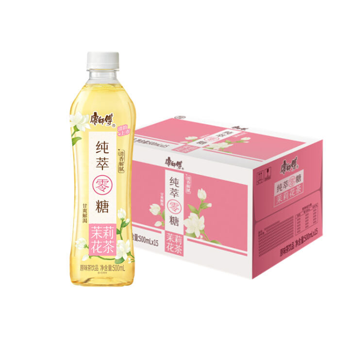 康师傅 纯粹零糖茉莉花茶 500ml ***仅限自取 | 按箱卖请拍15的倍数下单