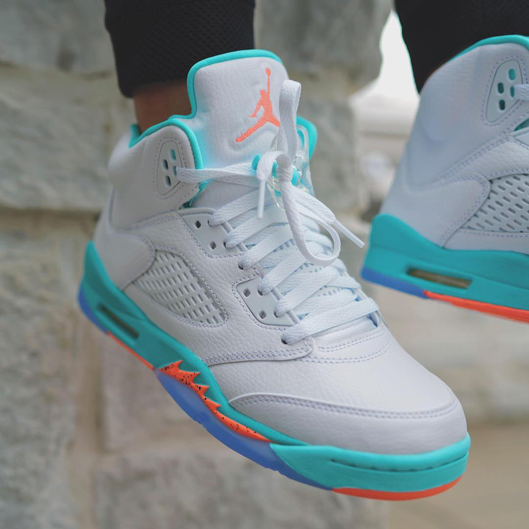 Nike Air Jordan 5 AJ5 Light Aqua Sneaker Shoes