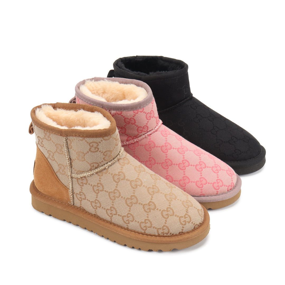 UGG GG  Classic Boots Wool Fur Boots Half Boots Shoes