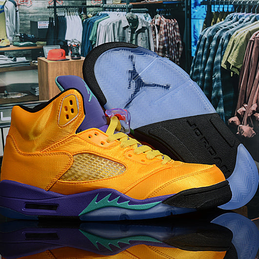 Nike Air Jordan 5 AJ5 Gold Sneaker Shoes