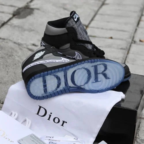 Dior x Nike Air Jordan 1 AJ1 High-Top Basketball Shoes Sneakers 