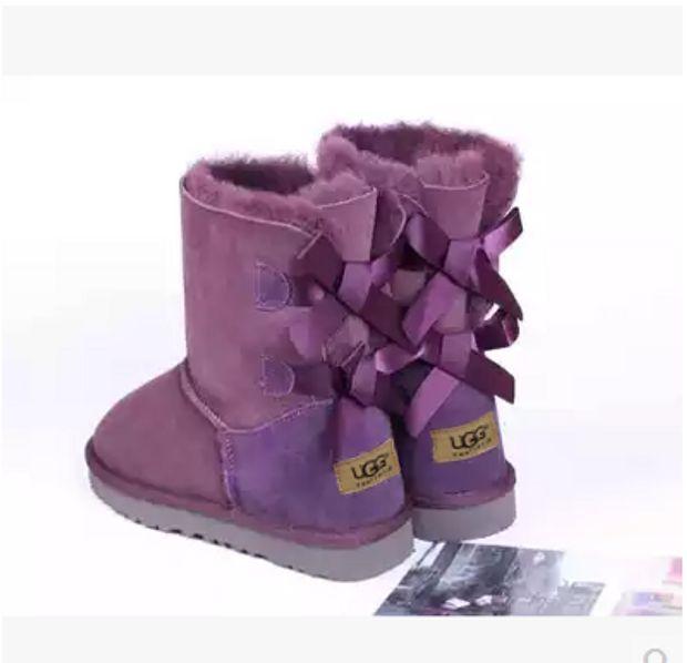 UGG Hot Selling Classic Short Snow Boots Casual Double Bowknot High Top Warm Boots Shoes