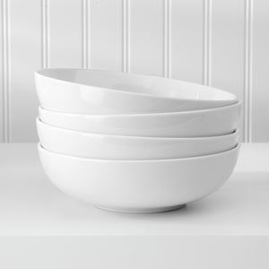 White Essential 12 Piece Entree Bowl Dinnerware Set – Euro Ceramica