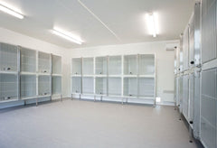 Modular Schlievet cages for animals in the shelter of Berlin.