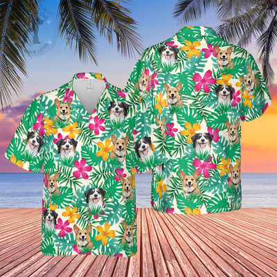 Custom Hawaiian Shirts with Face Hibiscus Tropical Hawaiian Shirt with Pet  and Lover Photos Personalized Face Hawaiian Shirts for Men Husband’s Dad's