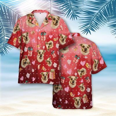 petownlove Custom Hawaiian Shirts with Pet Face, Dog Cat Floral Hawaiian Shirt L / 1