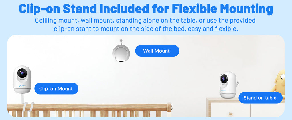 wifi baby monitor flexible mounting