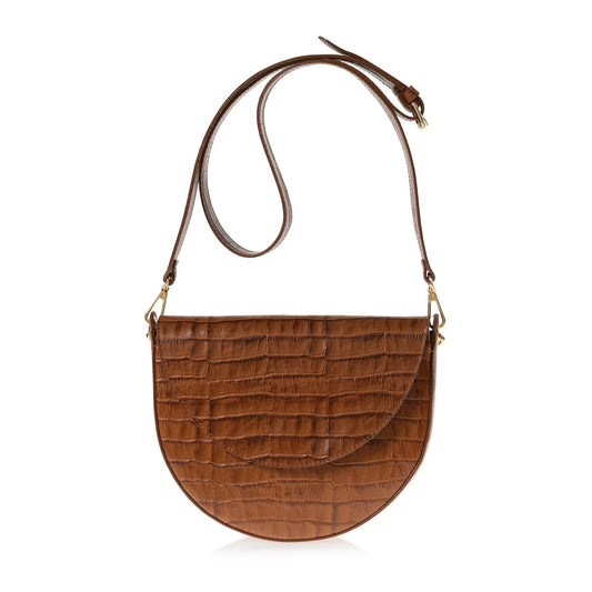 Cleo Convertible Crossbody Woven Brandy