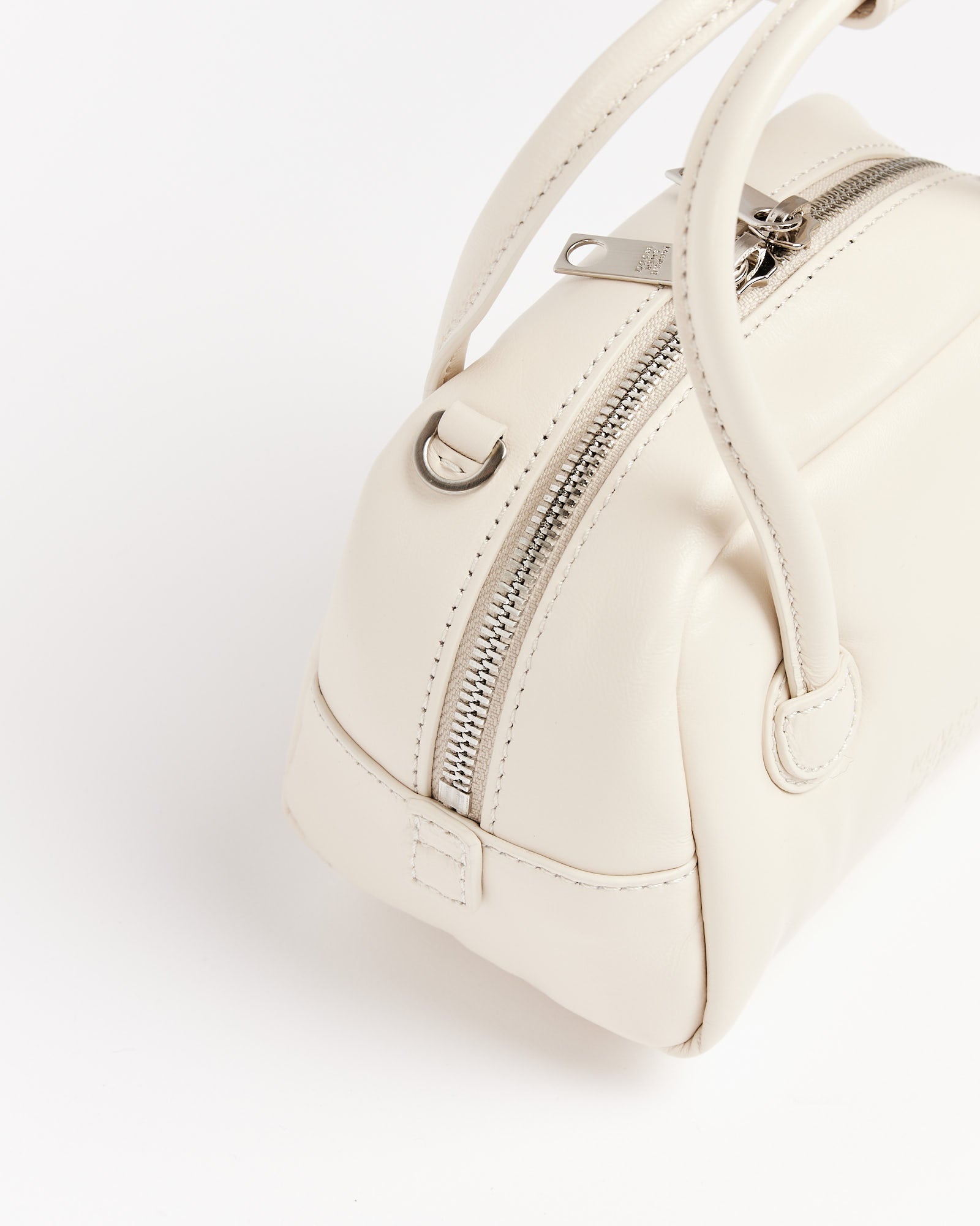 Marge Sherwood Off-White Mini Bessette Bag Vanilla crinkle Silver