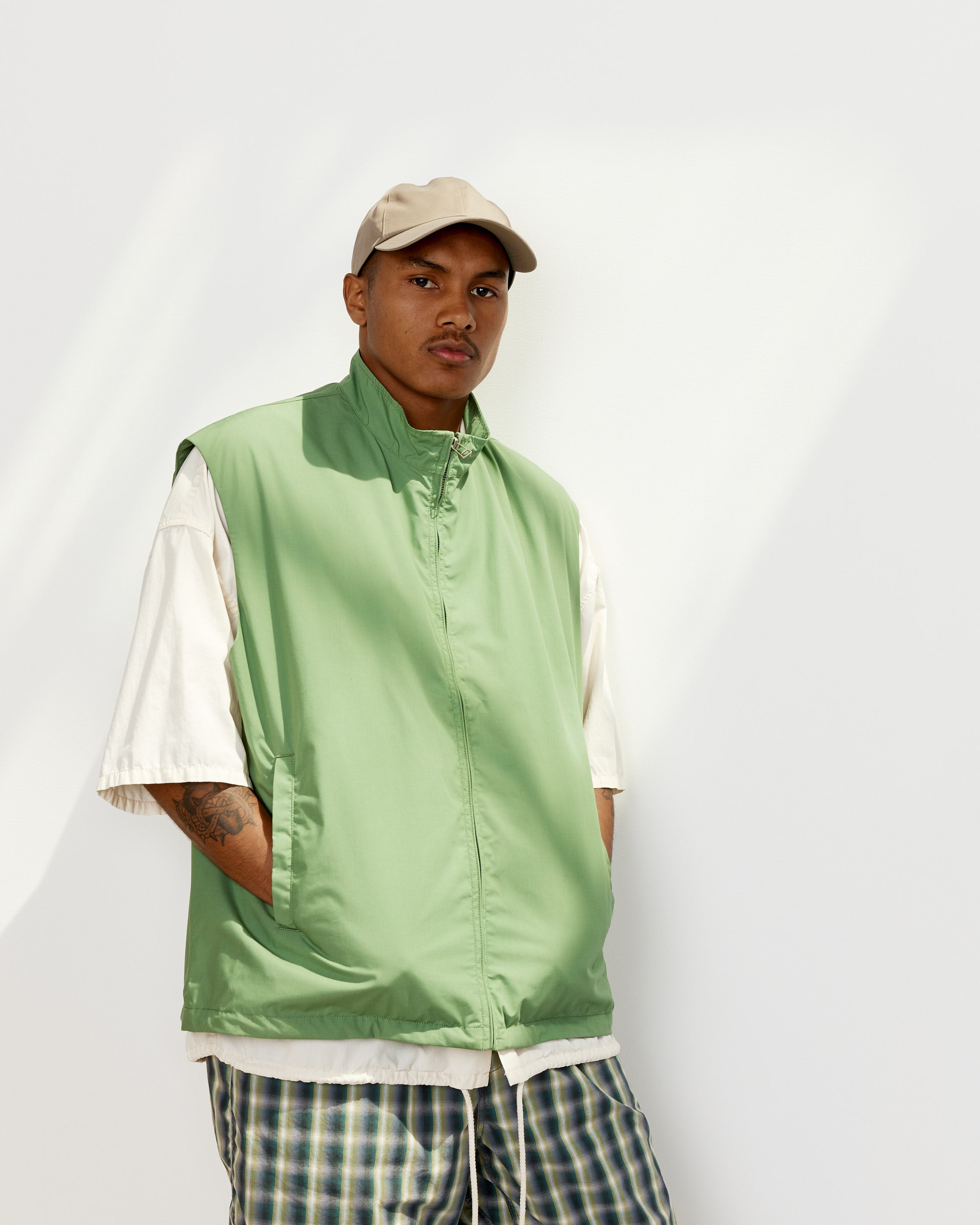 Multi Pocket Vest in Green