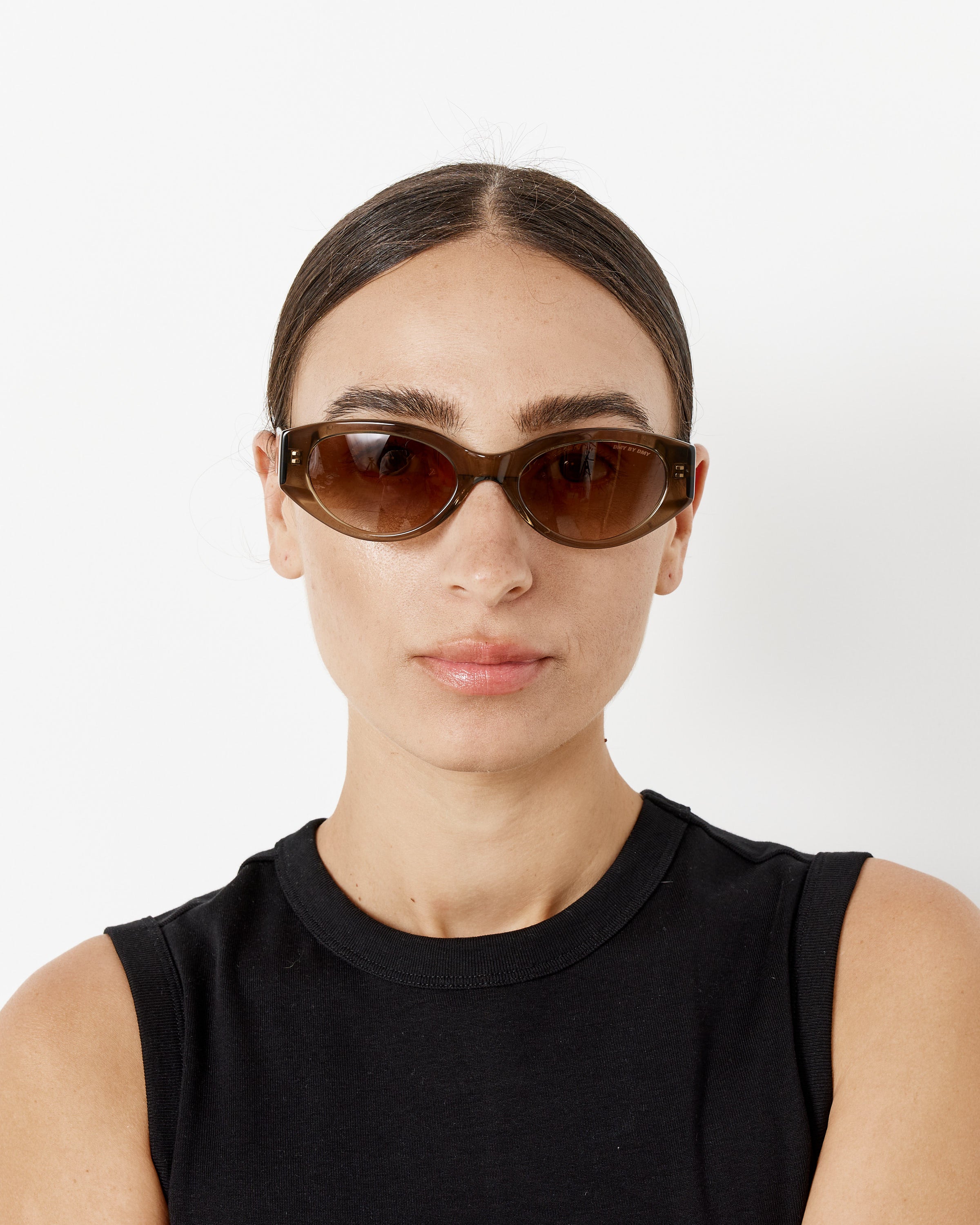 DMY by DMY Preston Sunglasses in Transparent Olive