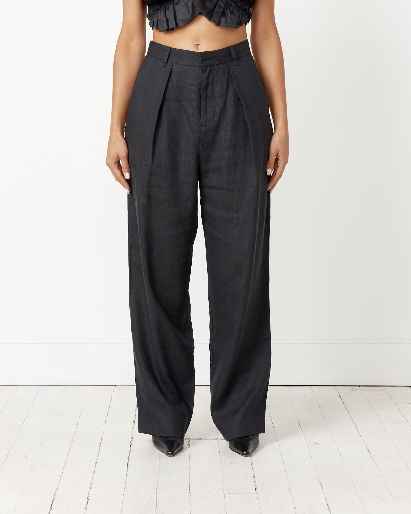 LEMAIRE Women High Waisted Curved Pants - NOBLEMARS
