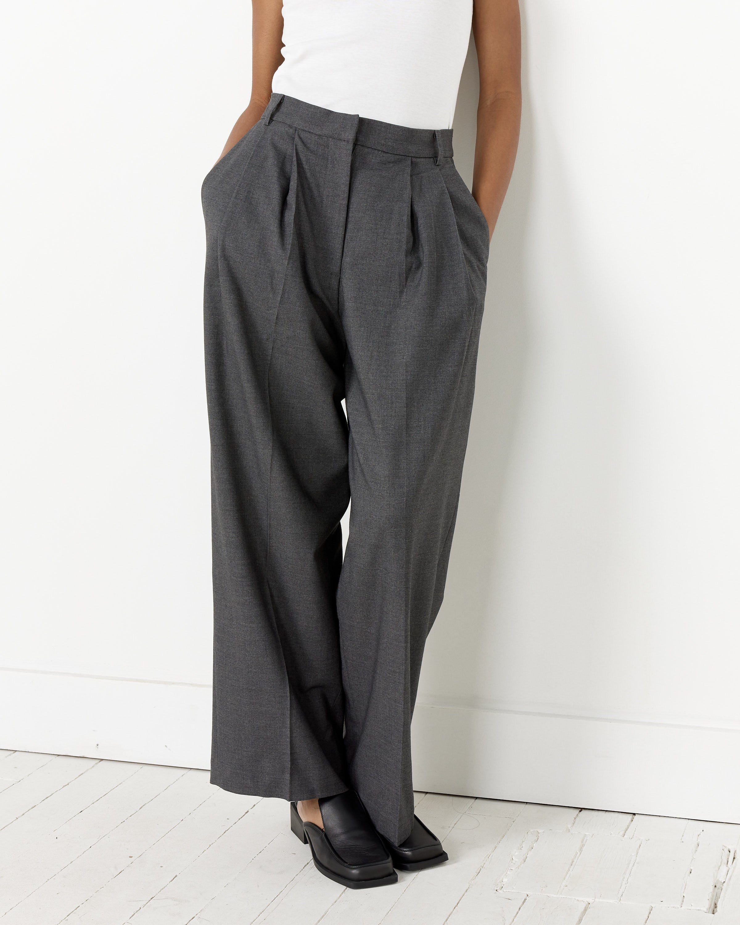 Neu_in 23ss Pleated Wide Trousers 深水光太スラックス - ANTYKI-WNETRZA