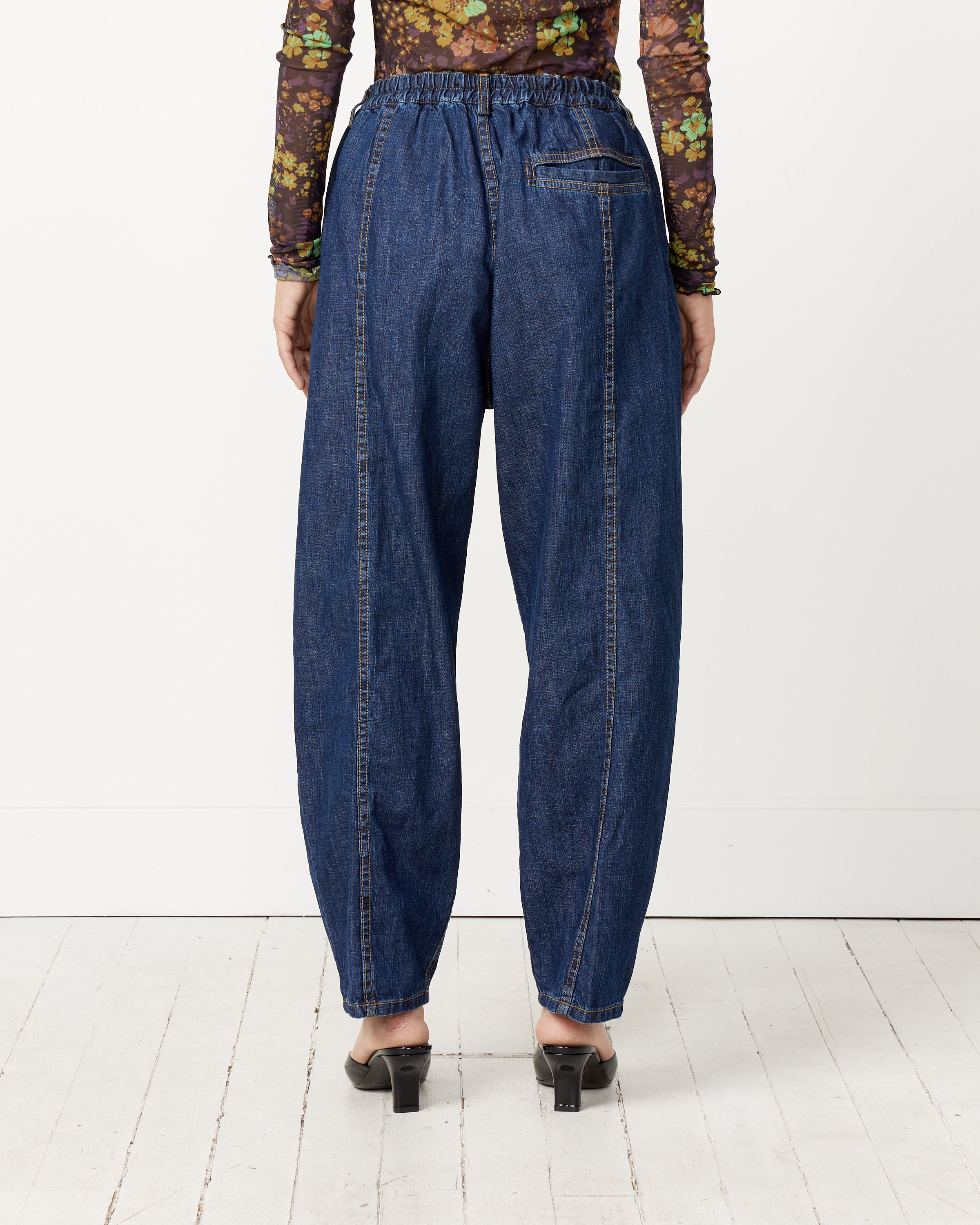 Zara High-Waisted ZW Sailor Straight Jeans 2023 Ss, Blue, EU 46 (No. 19)