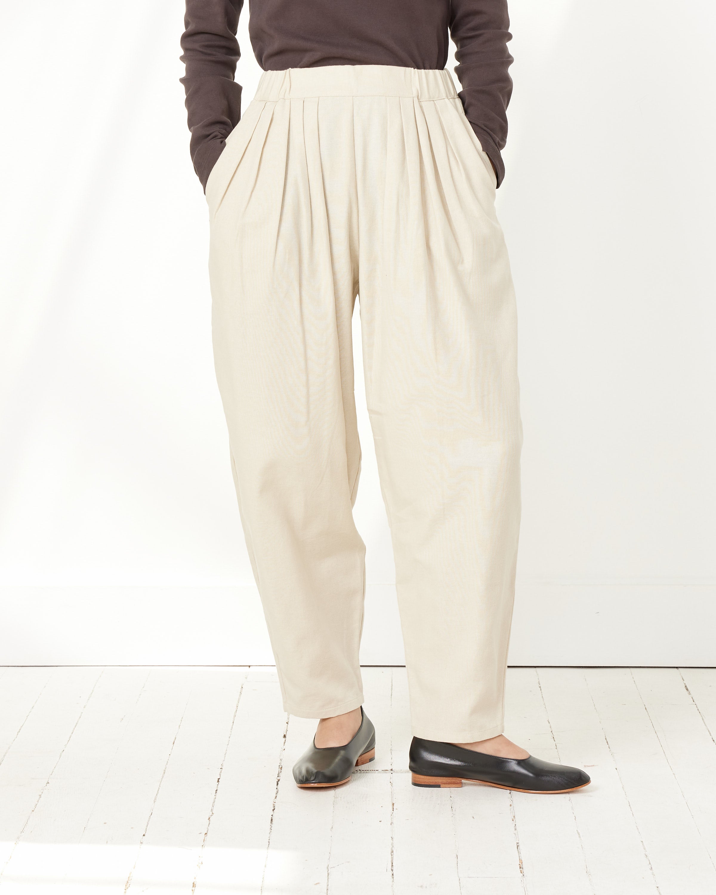 Cordera, CORDUROY BAGGY PANTS, PARDO, Hazel & Rose