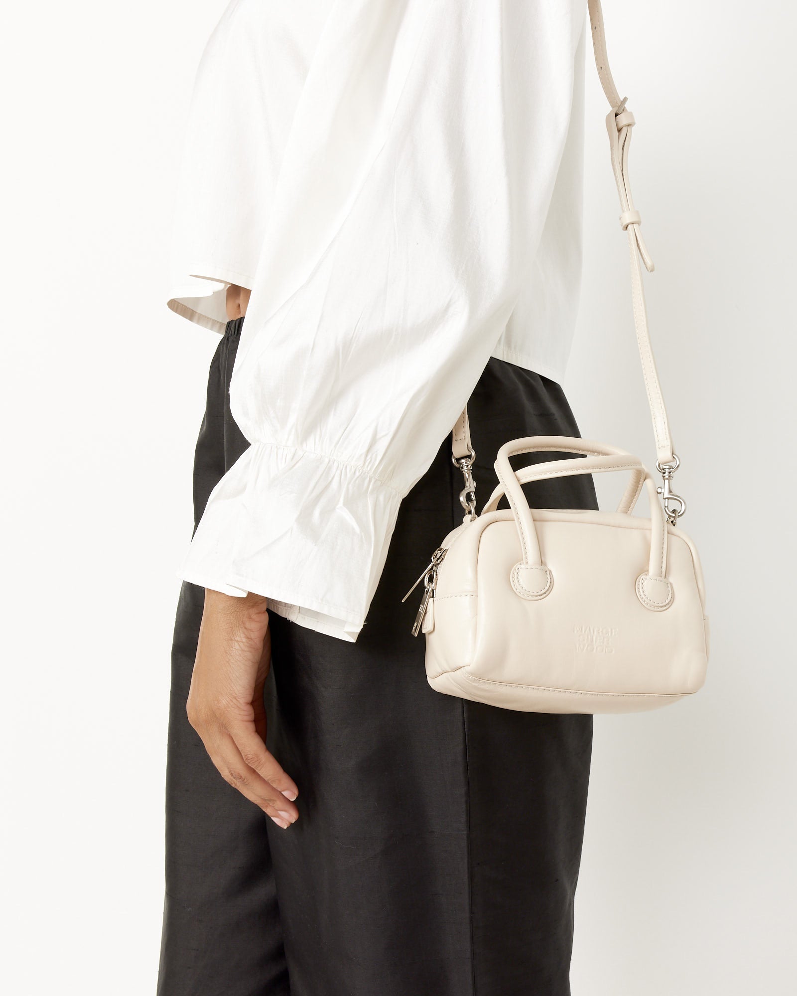 Marge Sherwood Off-white Micro Padded Soft Bag in Natural