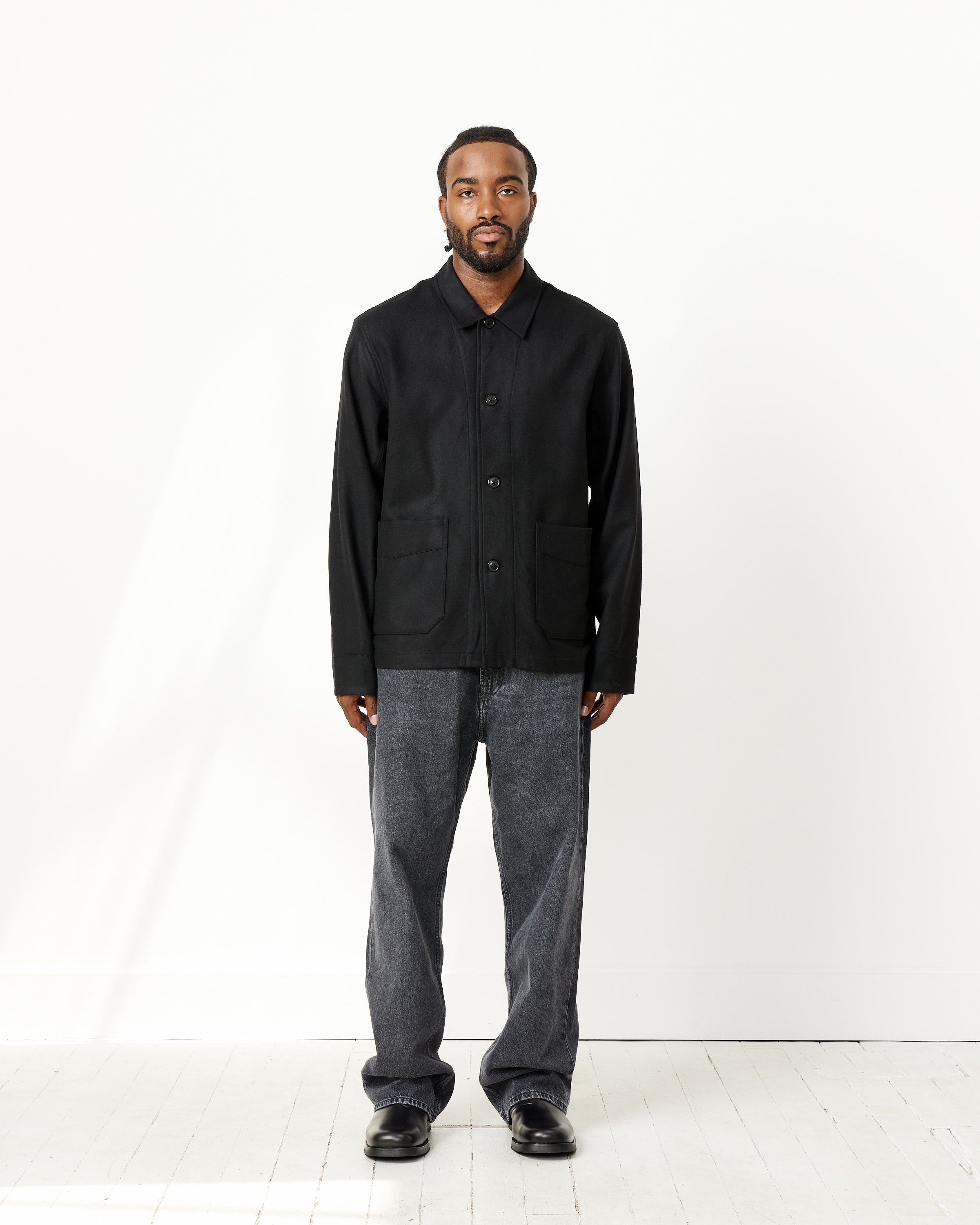 Mini Jacket in Black Worsted Wool – Mohawk General Store