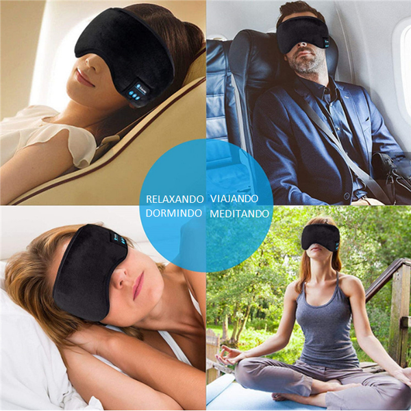 Máscara de Dormir Sleep Mask com Fone de Ouvido – Loja Mundo Azul