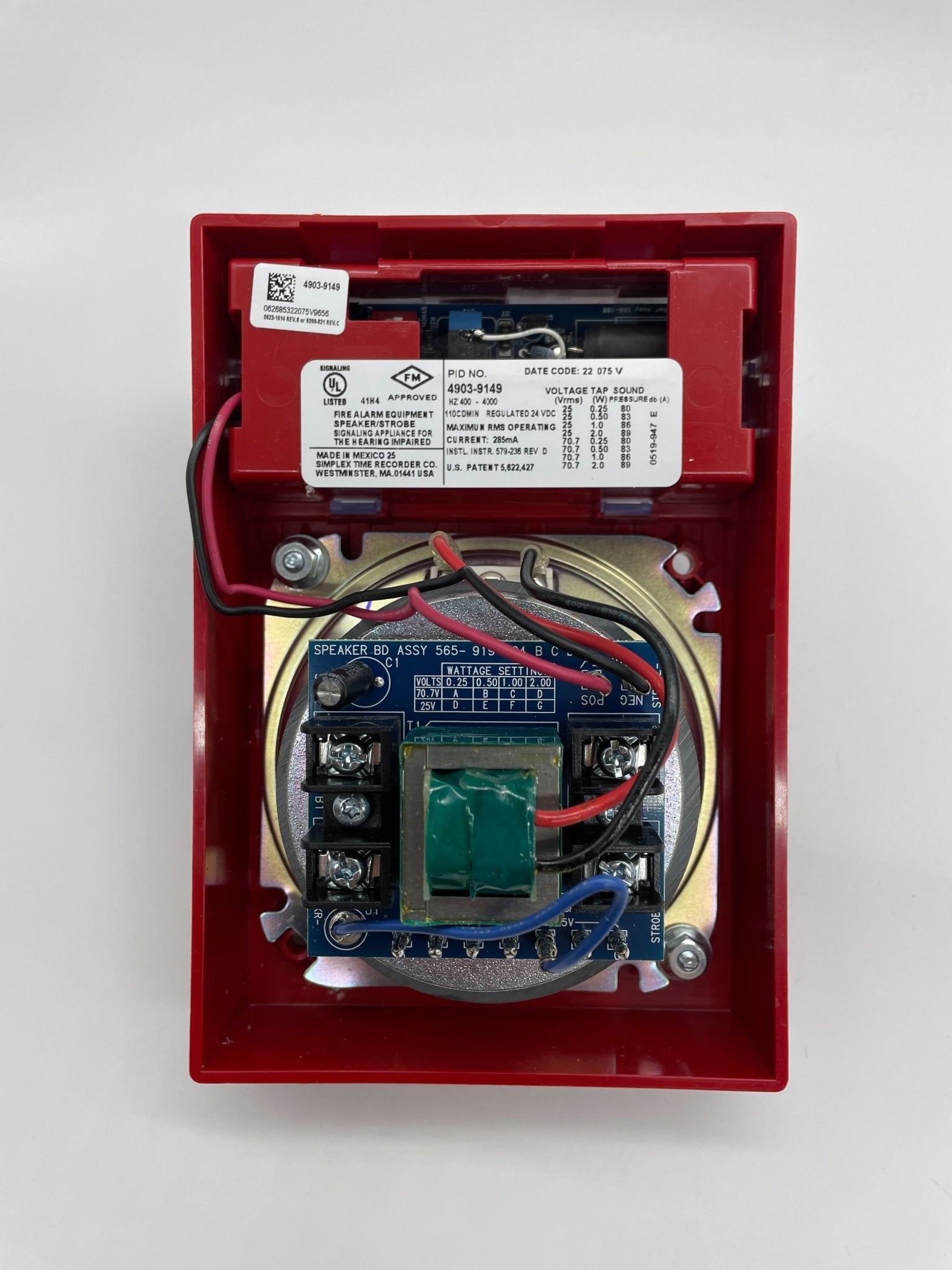 New Edwards 27193-11 Red Surface Mounted Electrical Box Single-gang Utility  Fire