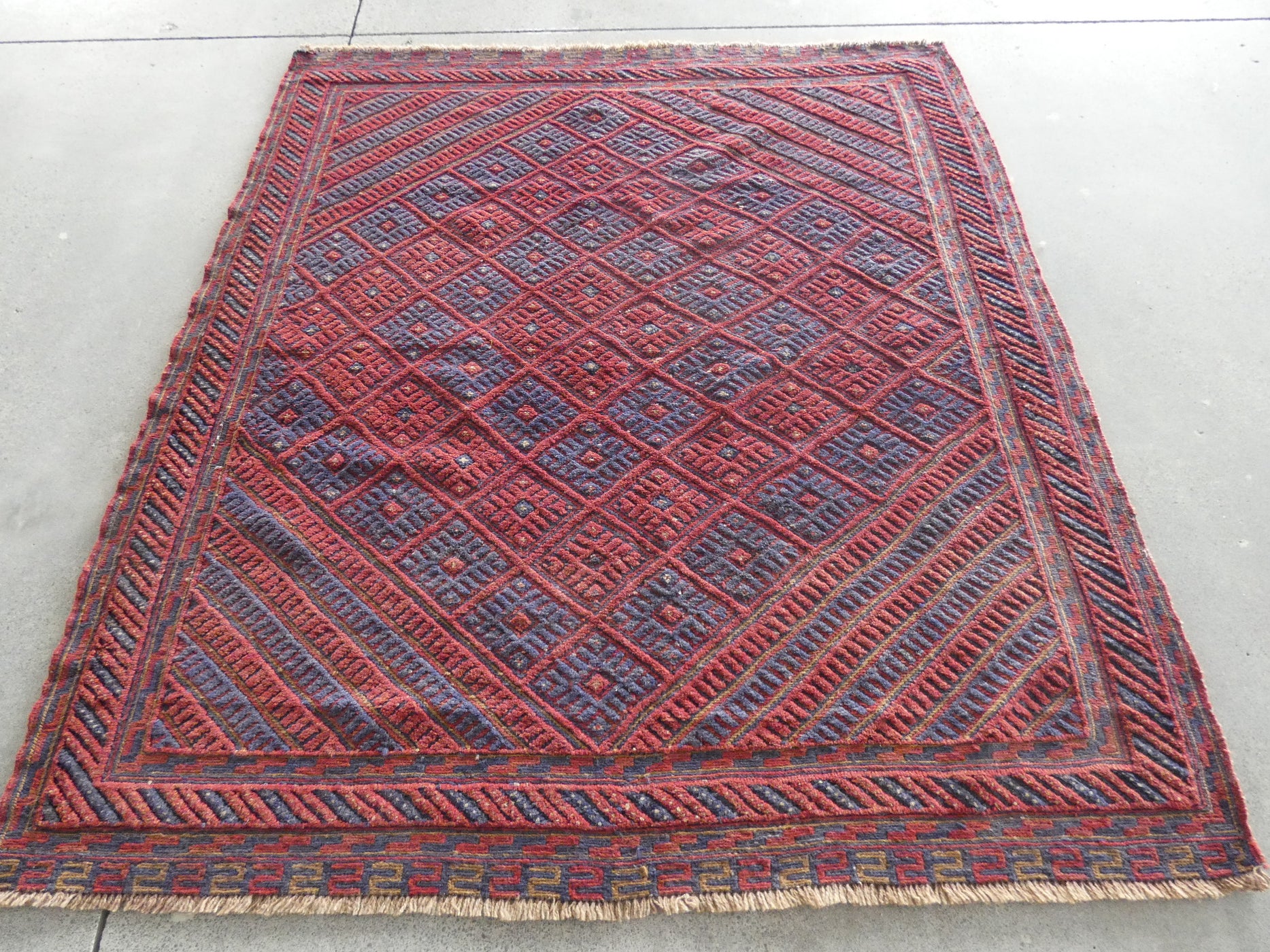 Excellent Handmade Oriental Mashwani Kilim Rug Size: 170 x 151cm