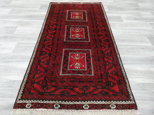 4' 4 x 3' 3 Baluch Authentic Persian Hand Knotted Area Rug - 112581