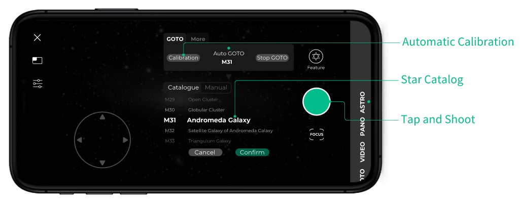 Automatic astrophotography with one-click GOTO