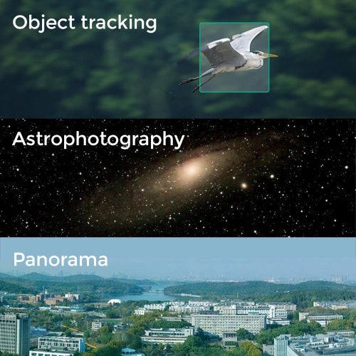 versatile for astrophotography, panorama, and tracking