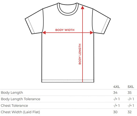 tee shirt size chart