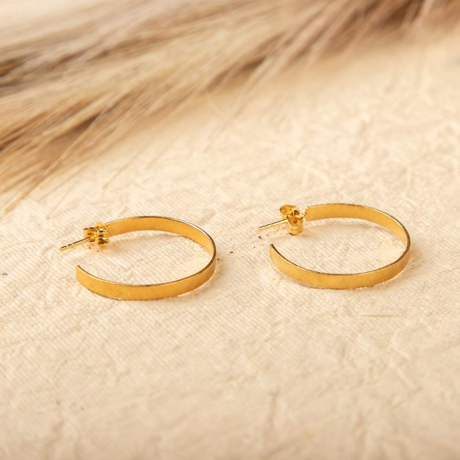 Buy Astonishing Hammered Gold Hoop Earrings by STILSKII at Ogaan Market  Online Shopping Site