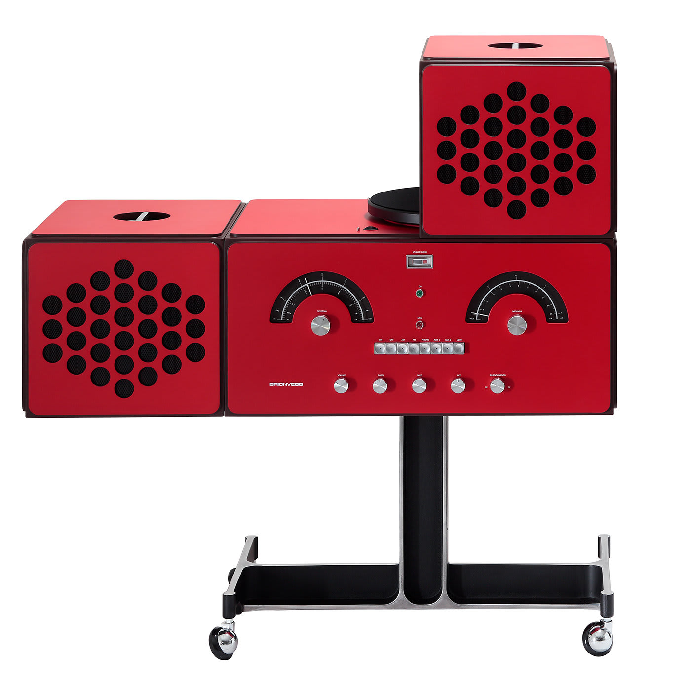 Radiofonografo RR226 rouge d'Achille et Pier Giacomo Castiglioni - Vue alternative 5