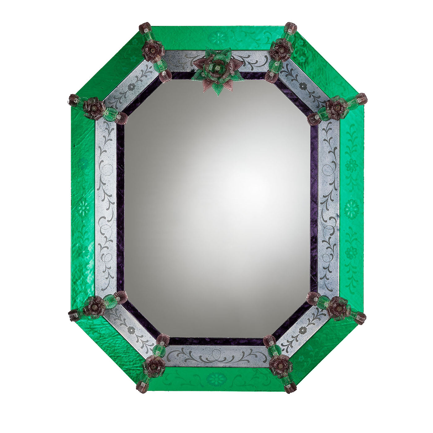 Espejo de pared de vidrio de Murano Anaki Verde - Vista principal