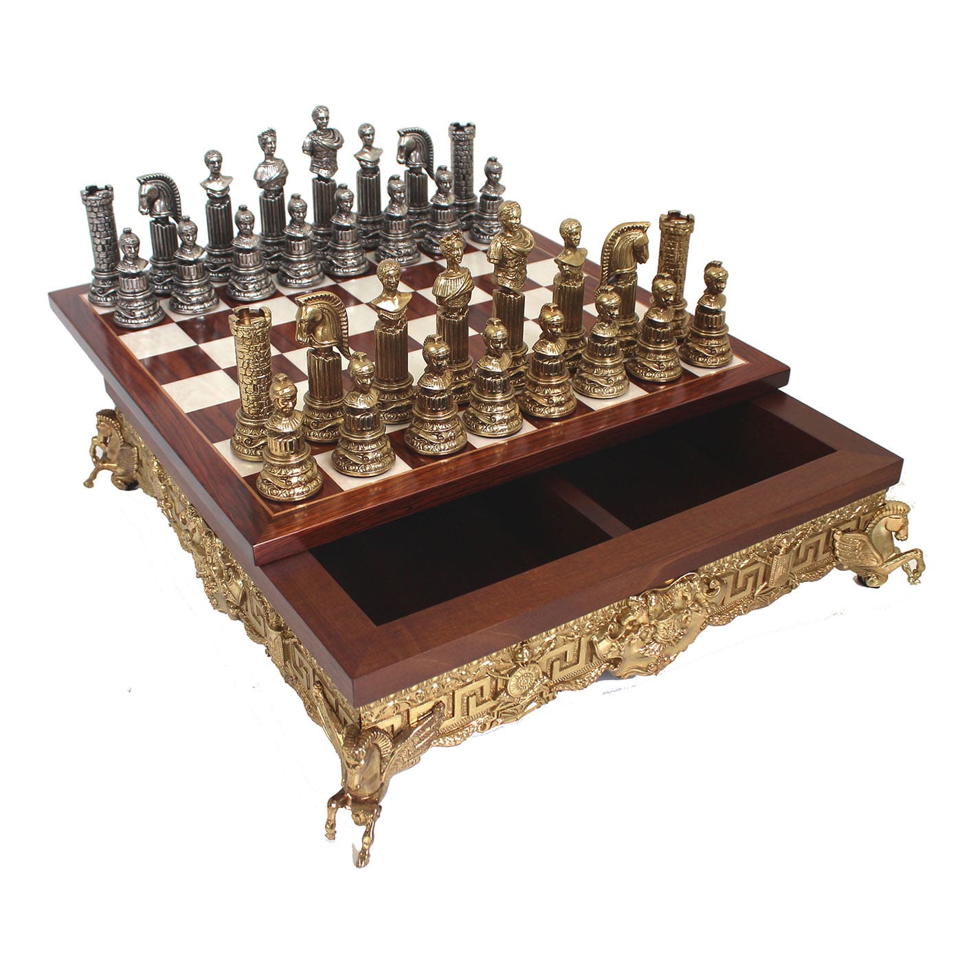 Impero Romano Metal Chess Set in Brown - Alternative view 2