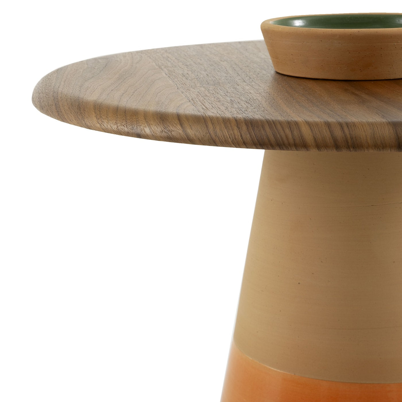 Sablier Tall Table with Clay Base & Canaletto Walnut Top - Alternative view 2