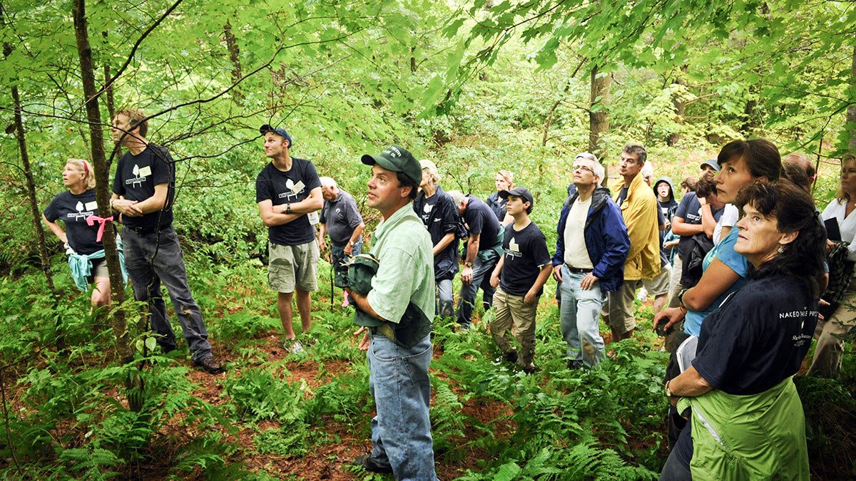 DSC_4272_Pat_Bartlett_Local_Forestor_Guides_the_Naked_Table_Makers_through_the_Maple_Forest_1