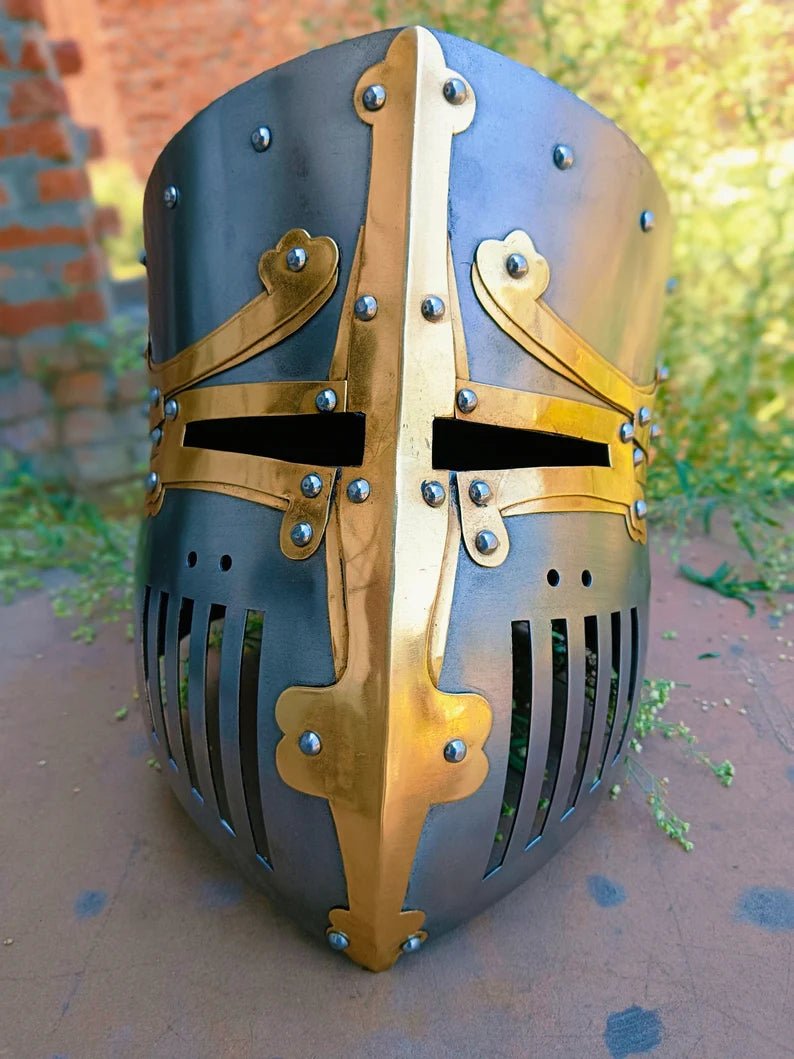 Medieval 13th Century Great Helmet Of Castile Warrior Steel Knight Battle Replica Helmet
