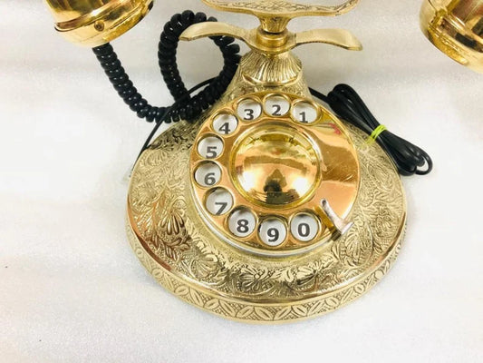 Vintage solid brass nautical table bell vintage desk decorative office/  hotel decor, table top calling bell.