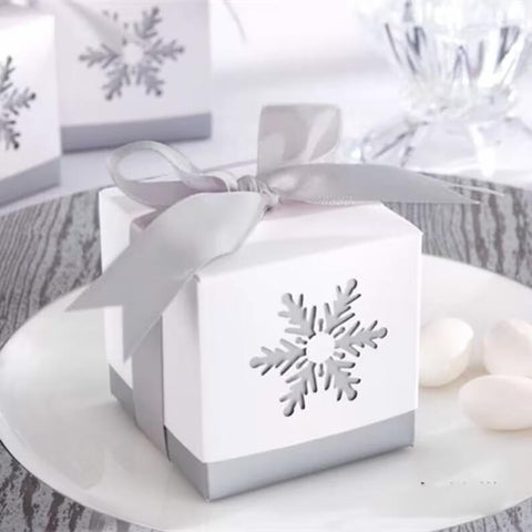 Snow Flake Favor Box for winder wedding