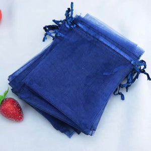 Organza Favour Bags - Navy Blue