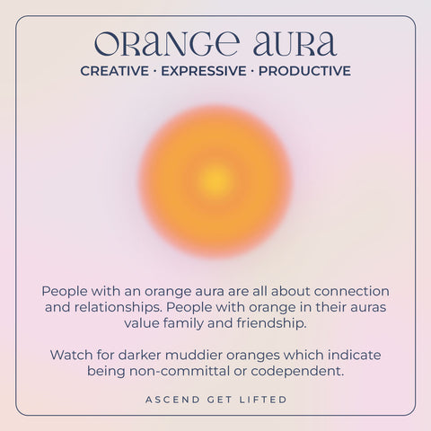 What does an orange aura mean?