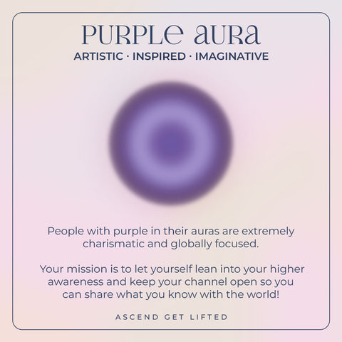 What does a purple aura mean?
