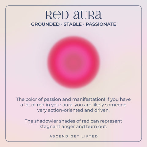 What does a red aura mean?