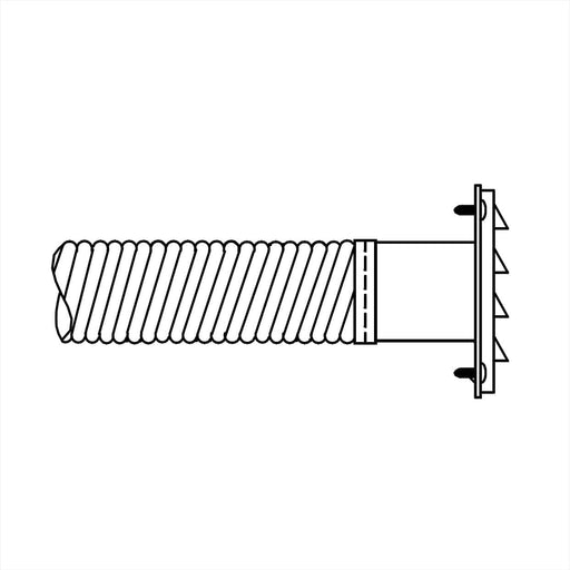 Superior Outside Air Kit Collar, Hood, 3' Flex - Floor Venting