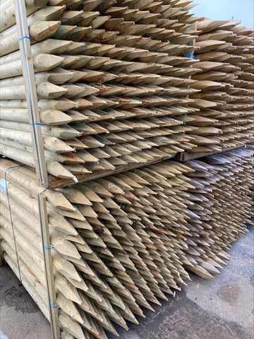 Machine Rounded Tree Stakes 75 mm Diameter