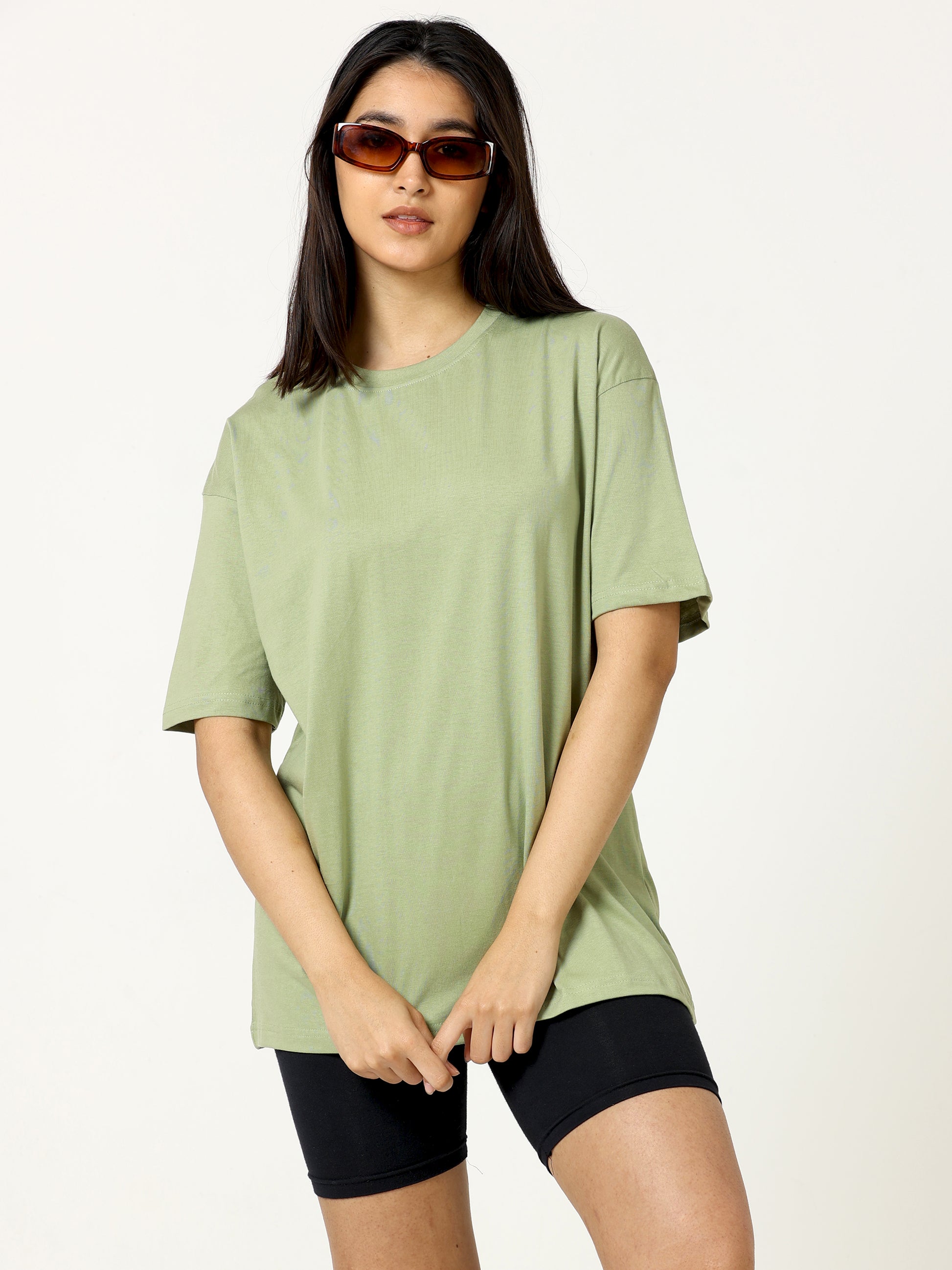Oversized Short Sleeve T-Shirt in Heather Grey